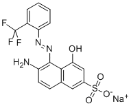 2-Naphthalenesulfonic acid,6-amino-4-hydroxy-5-[[2-(trifluoromethyl) phenyl]azo]-,monosodium salt